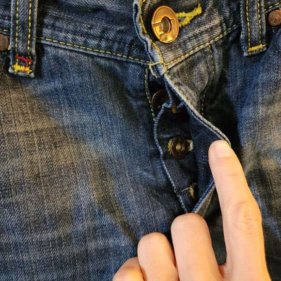 Blend Denim Mens Tornado Button Fly Straight Jeans Size 31 x 30 Short Low Rise - Picture 6 of 14